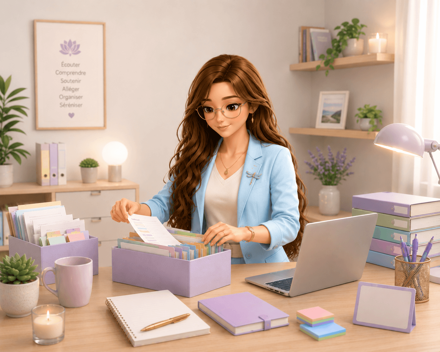 Assistante administrative travaillant à distance
